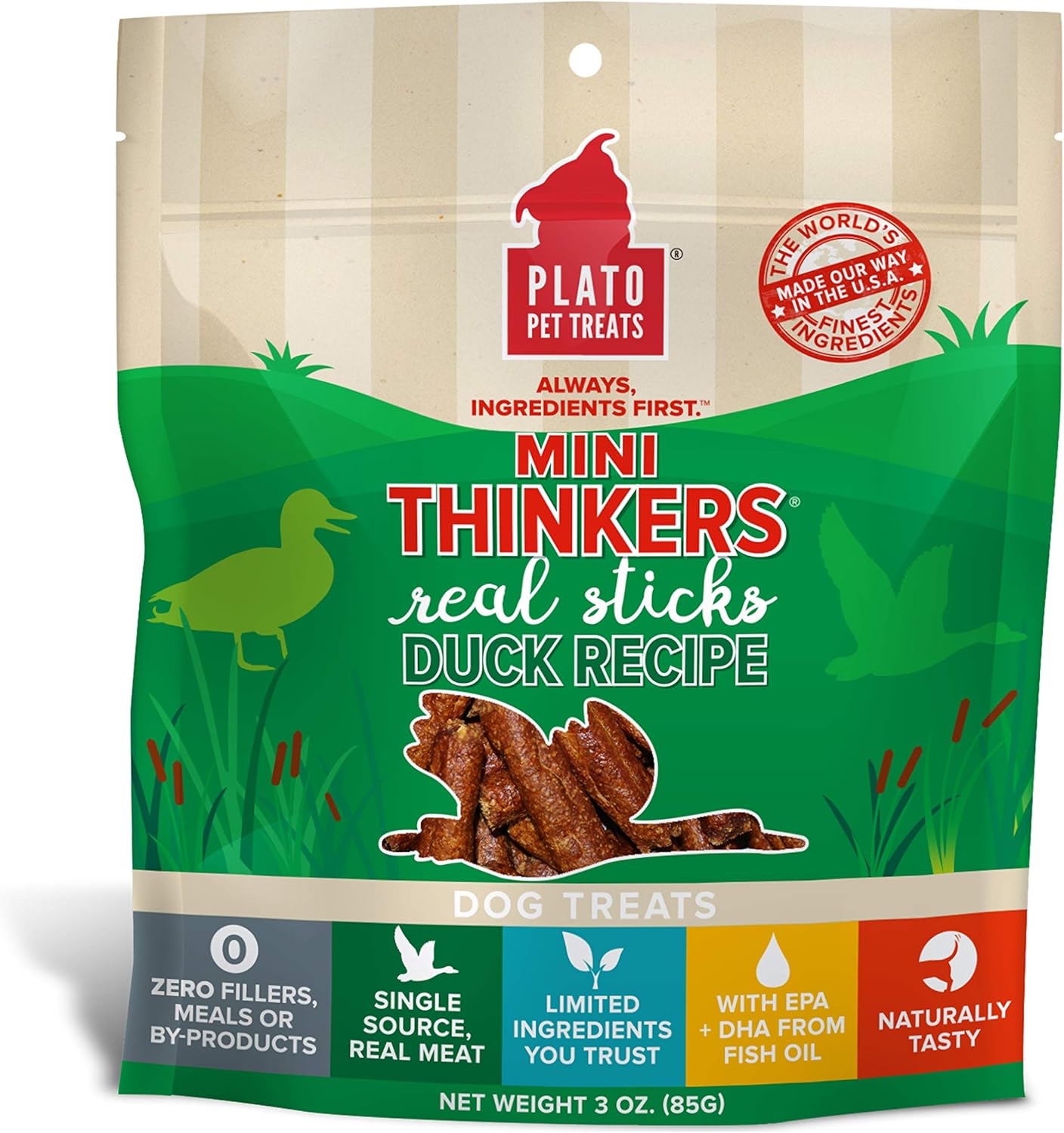 Plato Mini Thinkers Duck Recipe 3Oz, Natural (850002221336)