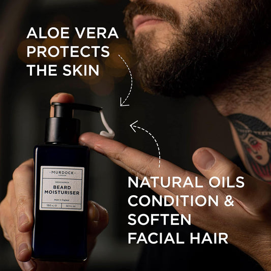 Murdock London Lightweight Beard Moisturizer For Men – Hydrating Beard Softener For Men & Skin Comfort – Clean Label Moisturizer For Daily Use, Reduce Flakiness & Irritation (5.1 Fl Oz)