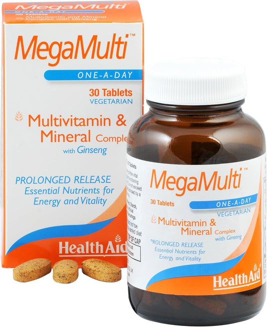 HealthAid Mega-Multi's (with Ginseng) - 30 Tablets : Amazon.co.uk: Health & Personal Care