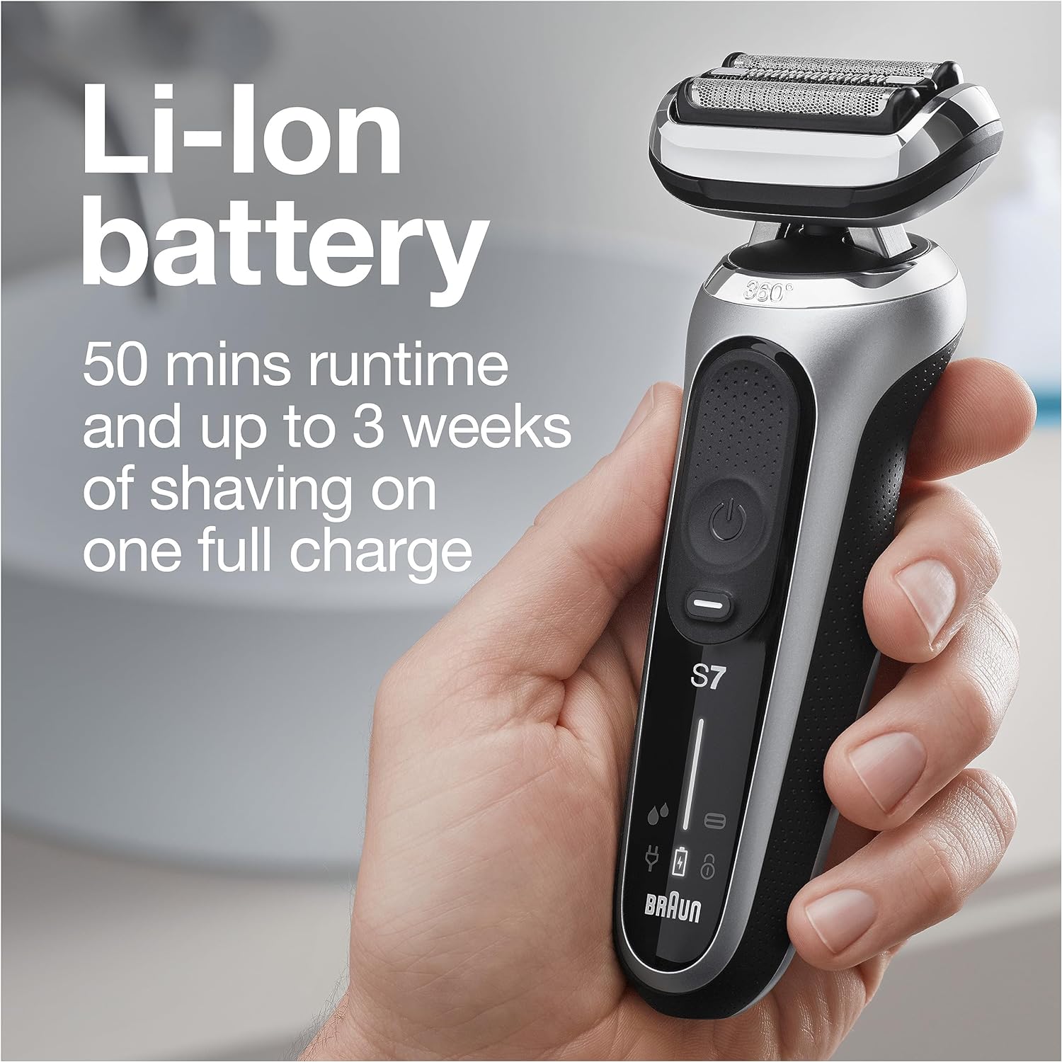 Braun Series 7 7032cs Flex Electric Razor for Men, Wet & Dry, Electric Razor, Rechargeable, Cordless Foil Shaver with Beard Trimmer and Charging Stand, Silver : Beauty & Personal Care