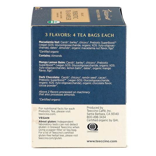 Teeccino Prebiotic Herbal Tea - Prebiotic Superboost Tea Sampler - Support Your Probiotics With Vegan Gos & Organic Xos For Good Gut Health And Regularity, 12 Tea Bags