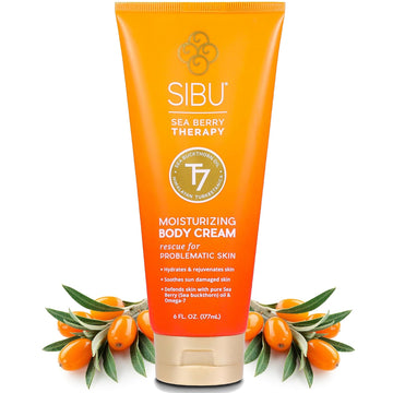 sibu Moisturizing Body Cream, Lotion Made From Premium Himlayan Sea Buckthorn (6oz) – Lightweight & Hydrating Moisturizer That Protects & Repairs Skin