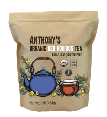 Anthony'S Organic Red Rooibos Loose Leaf Tea, 1 Lb, Gluten Free, Non Gmo, Non Irradiated, Keto Friendly