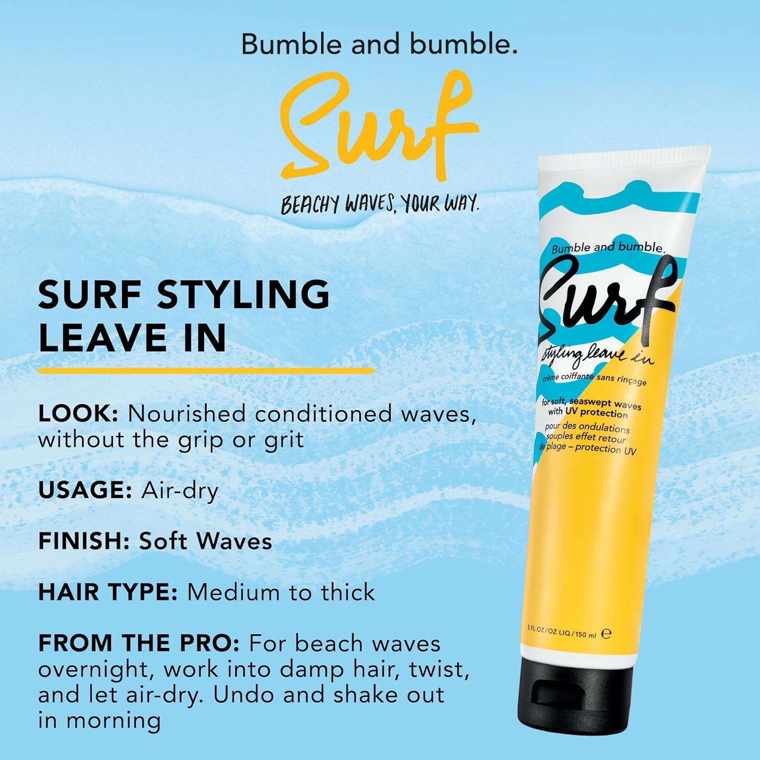 Bumble and bumble. Surf Styling Leave In, 5 fl. oz. : Beauty & Personal Care