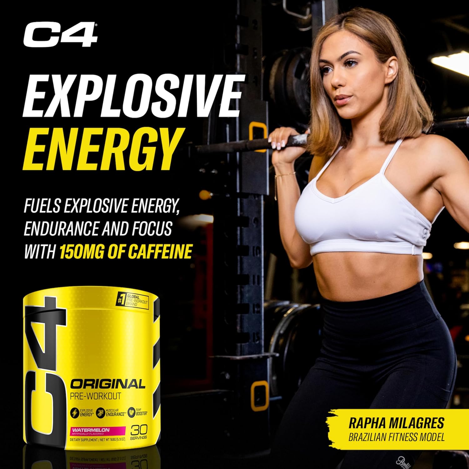 Cellucor Pre Workout & Creatine Bundle, C4 Original Pre Workout Powder, Watermelon, 30 Servings + Cor Performance Creatine Powder, 72 Servings : Health & Household