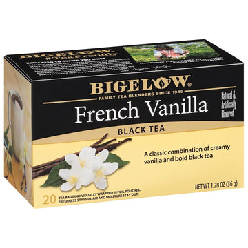 Bigelow Tea French Vanilla Black Tea, Caffeinated Tea With French Vanilla, 20 Count Box (Pack Of 6), 120 Total Tea Bags