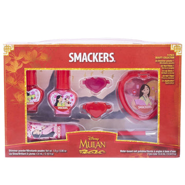 Lip Smackers Disney Mulan Makeup Gift Set For Girls, Nail Polish Lip Gloss | Christmas Make Up Collection | Holiday Present