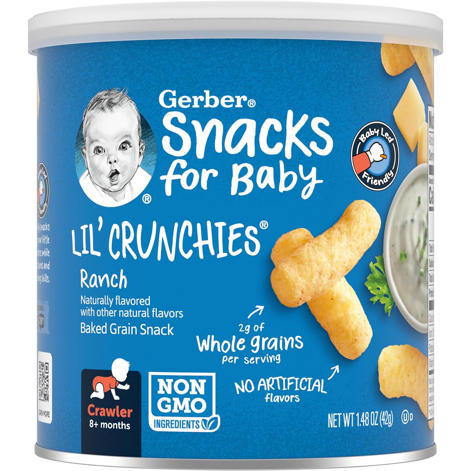 Gerber Snacks for Baby Lil Crunchies, Ranch, 1.48 Ounce (Pack of 6)