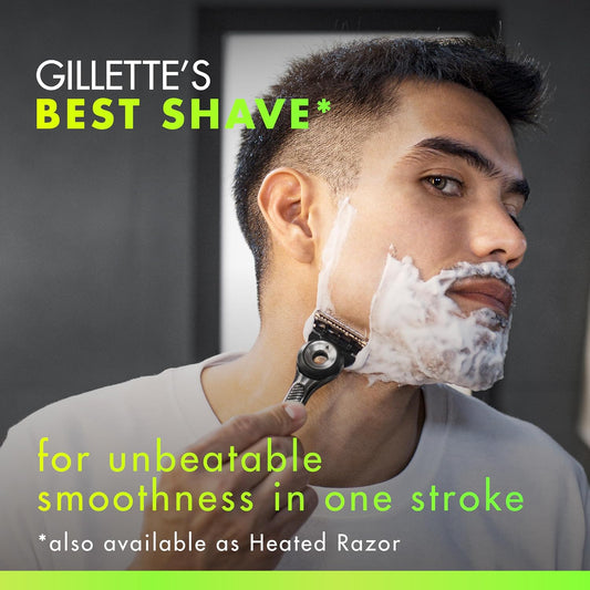 Gillettelabs With Exfoliating Bar By Gillette Razor For Men - 1 Handle, 4 Razor Blade Refills, Holiday Gifts For Men, Includes Premium Magnetic Stand