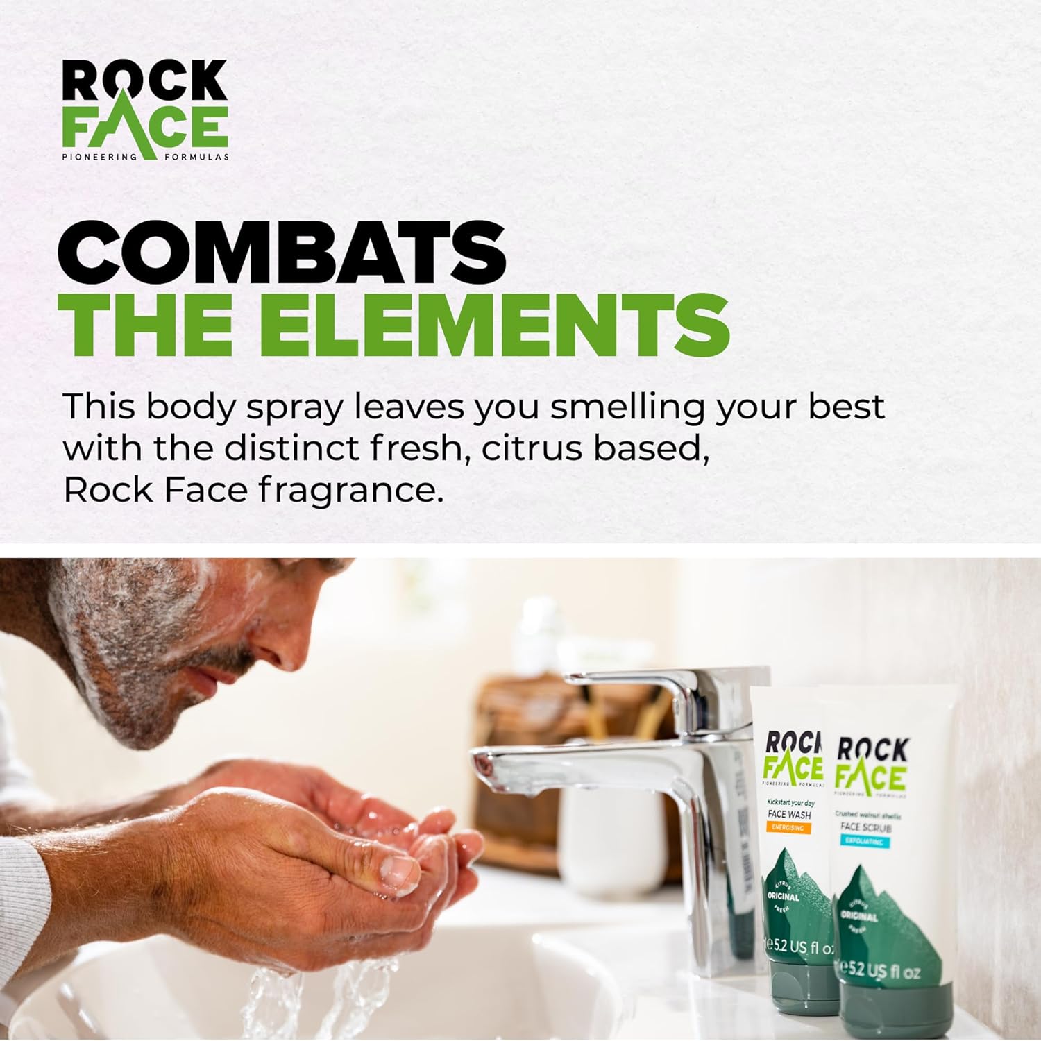 Rock Face Energising Face Wash for Men 100ml | Everyday Face Wash | Fresh Citrus | For Smooth Skin | Alcohol Free : Amazon.co.uk: Beauty