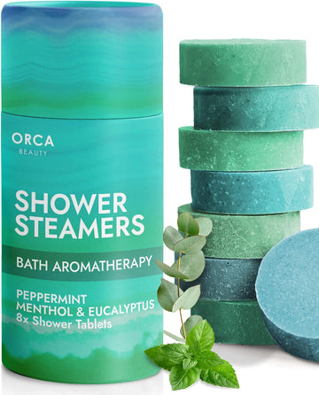 Shower Steamers (8 Pack) - Eucalyptus Shower Steamers Aromatherapy Shower Steamer - Eucalyptus Shower Bombs Aromatherapy, Shower Tablets, Eucalyptus Shower Steamer, Shower Steamers Menthol