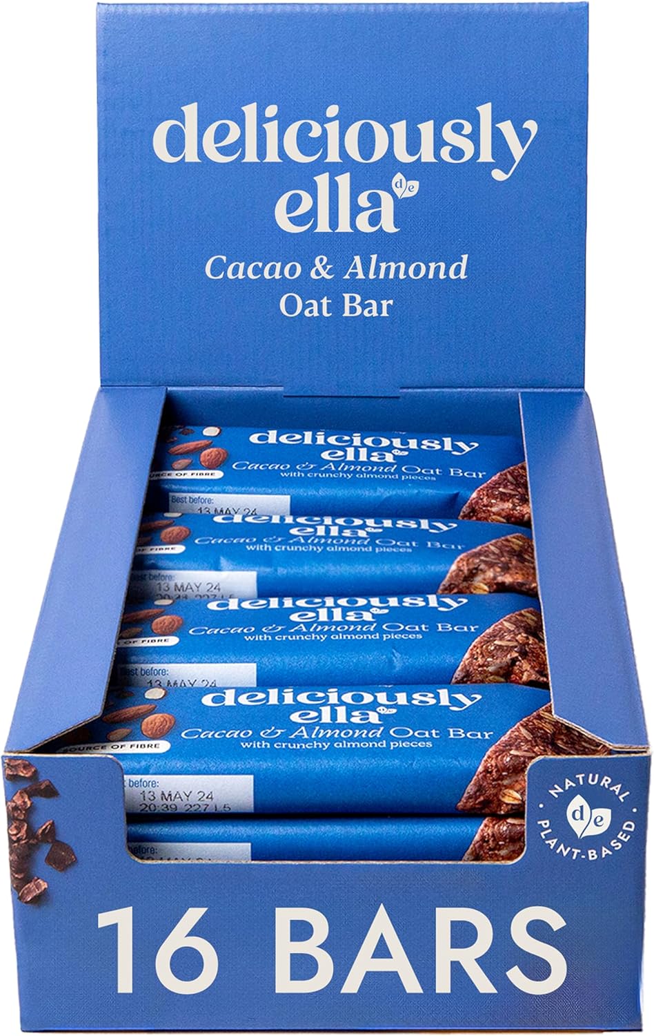 Deliciously Ella Cacao & Almond Oat Bars, 3 X 50G