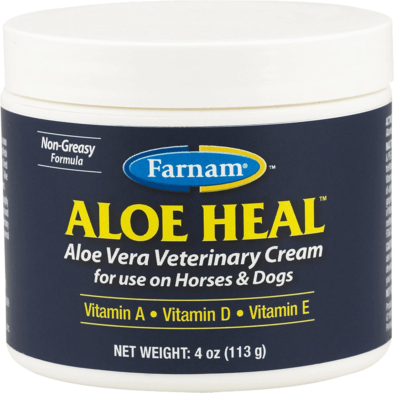 Farnam Aloe Heal Aloe Vera Veterinary Cream for use on Horses and Dogs 4 Ounces