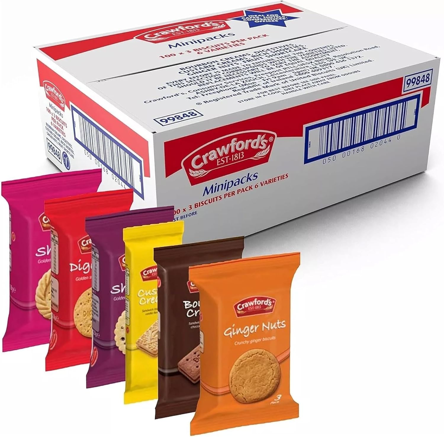 Crawfords Assorted Mini Packs Pack Of 100