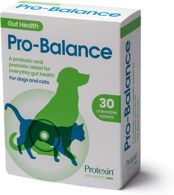 Protexin Pet Health Pro-Balance Probiotic for Dogs and Cats – Daily Chewable Probiotic and Prebiotic Tablet for Digestive Health Support – Pack of 30?PET-001