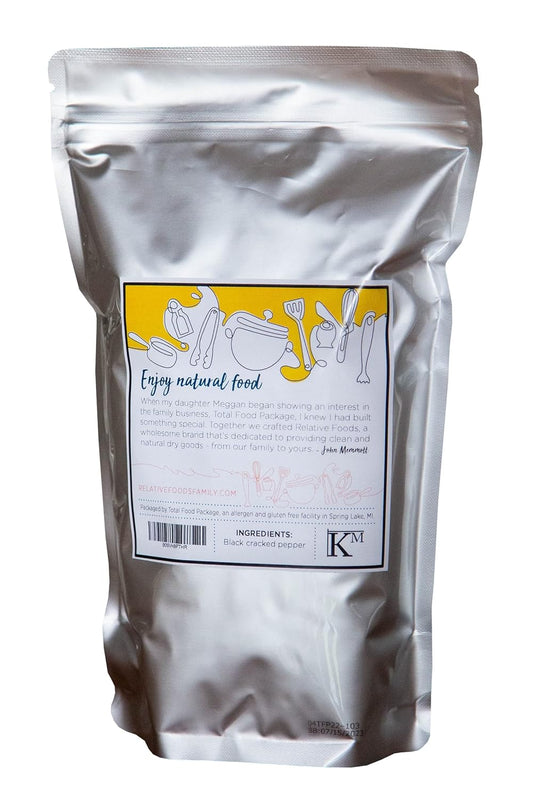 Relative Foods Course Ground Pepper, Culinary, One Pound Reaseable Bag. Restaurant Grade Pepper