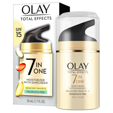 Olay Total Effects 7-In-1 Anti-Aging Face Moisturizer With Spf 15, Fragrance-Free 1.7 Oz