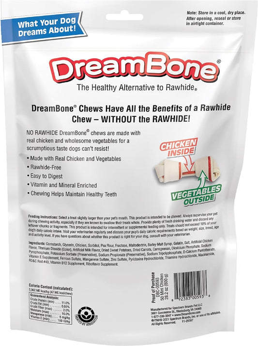 DreamBone Mini Chew, Made with Real Chicken & Vegetables, Rawhide Free Chews For Dogs, 50 Count