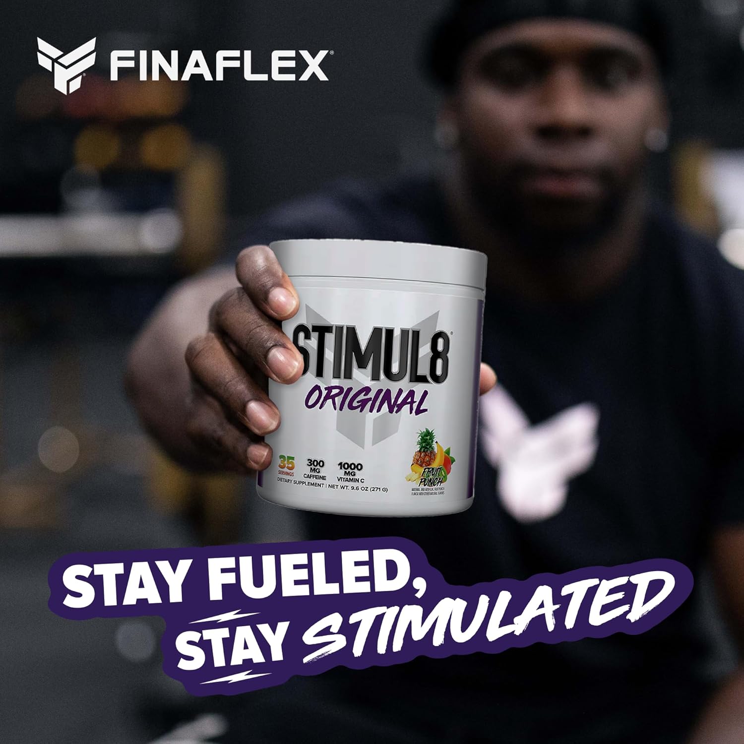 Finaflex Stimul8 Original Pre-Workout, Blue Raspberry - Energy, Strength & Endurance For Men & Women - With Caffeine, Beta-Alanine & Vitamin C - 35 Servings : Health & Household