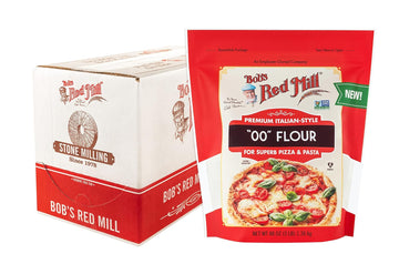 Bob'S Red Mill 00 Pizza Flour, Premium Italian Style - 3 Pound (Pack Of 4) - Pizza And Pasta Flour, Kosher, Non-Gmo