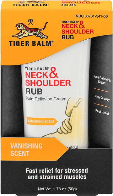 Tiger Balm Neck And Shoulder Rub -Soothing Cream For Use On The Neck And Shoulder Area, 50 G (Pack Of 1)