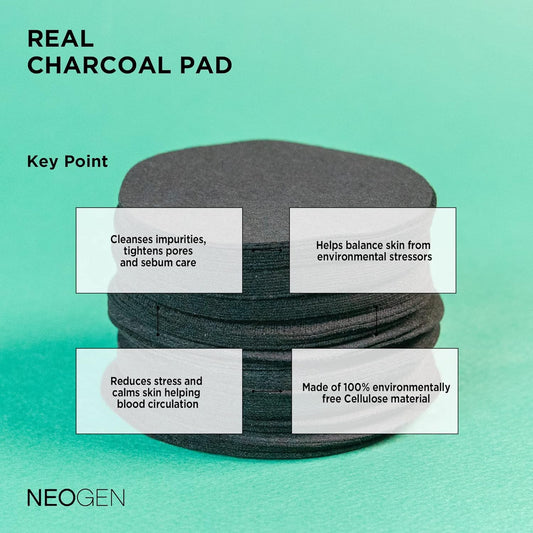 Dermalogy By Neogenlab Real Charcoal Pad (60 Pads) - Daily Deep Pore Facial Cleansing Pads With Pha, Lha & Charcoal For Normal & Oily Skin & Dry Skin - Korean Skin Care