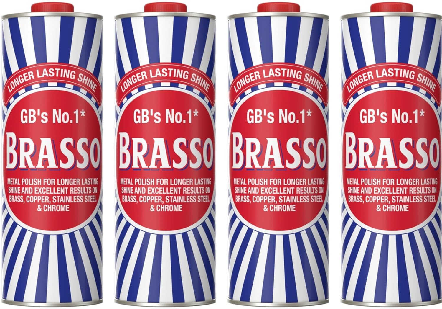Brasso Metal Polish Liquid, 1L | Pack Of 4