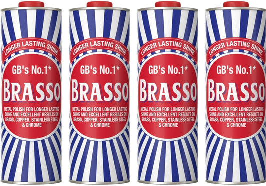 Brasso Metal Polish Liquid, 1L | Pack Of 4