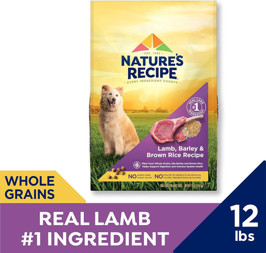 NatureS Recipe Lamb, Barley & Brown Rice Recipe Dry Dog Food, 12 Lb. Bag