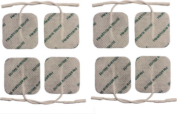 Tens Electrode Pads 4X4Cm Square (8 Pcs) Small Targeted Pain Relief Electrodes For Tpn, Tenscare, Neurotrac, Flexi Machines Good For Knee, Hip, Back, Leg, Muscle And Joint Pain Relief