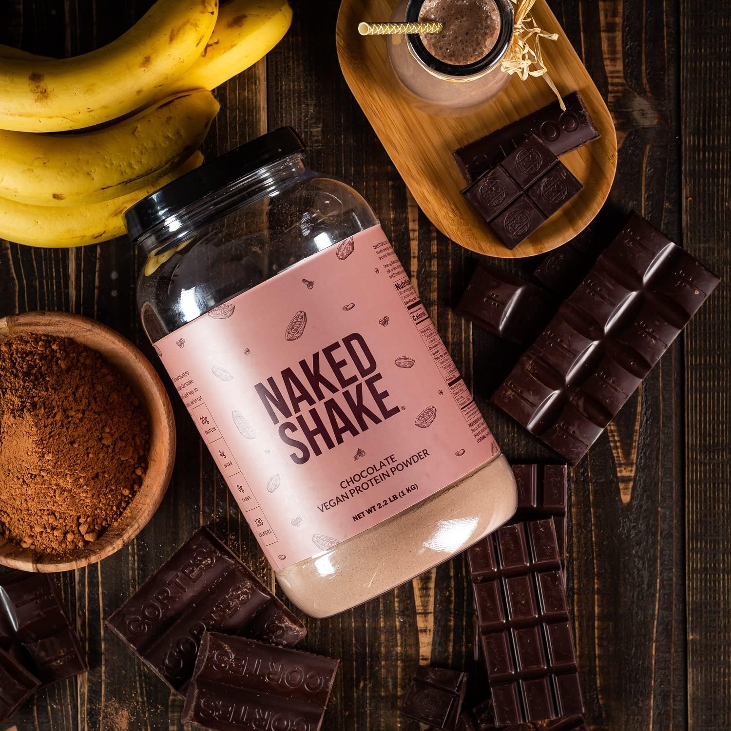 NAKED Shake - Chocolate Protein Powder - Plant Based Protein Shake with Mct Oil, Gluten-Free, Soy-Free, No Gmos Or Artificial Sweeteners - 30 Servings : Health & Household