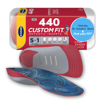 Dr. Scholl’S Custom Fit Orthotics 3/4 Length Arch Support Shoe Inserts - Plantar Fasciitis Relief Insoles For Men And Women, Immediate All-Day Total Lower Body Pain Relief, Fsa Hsa Eligible, Cf440