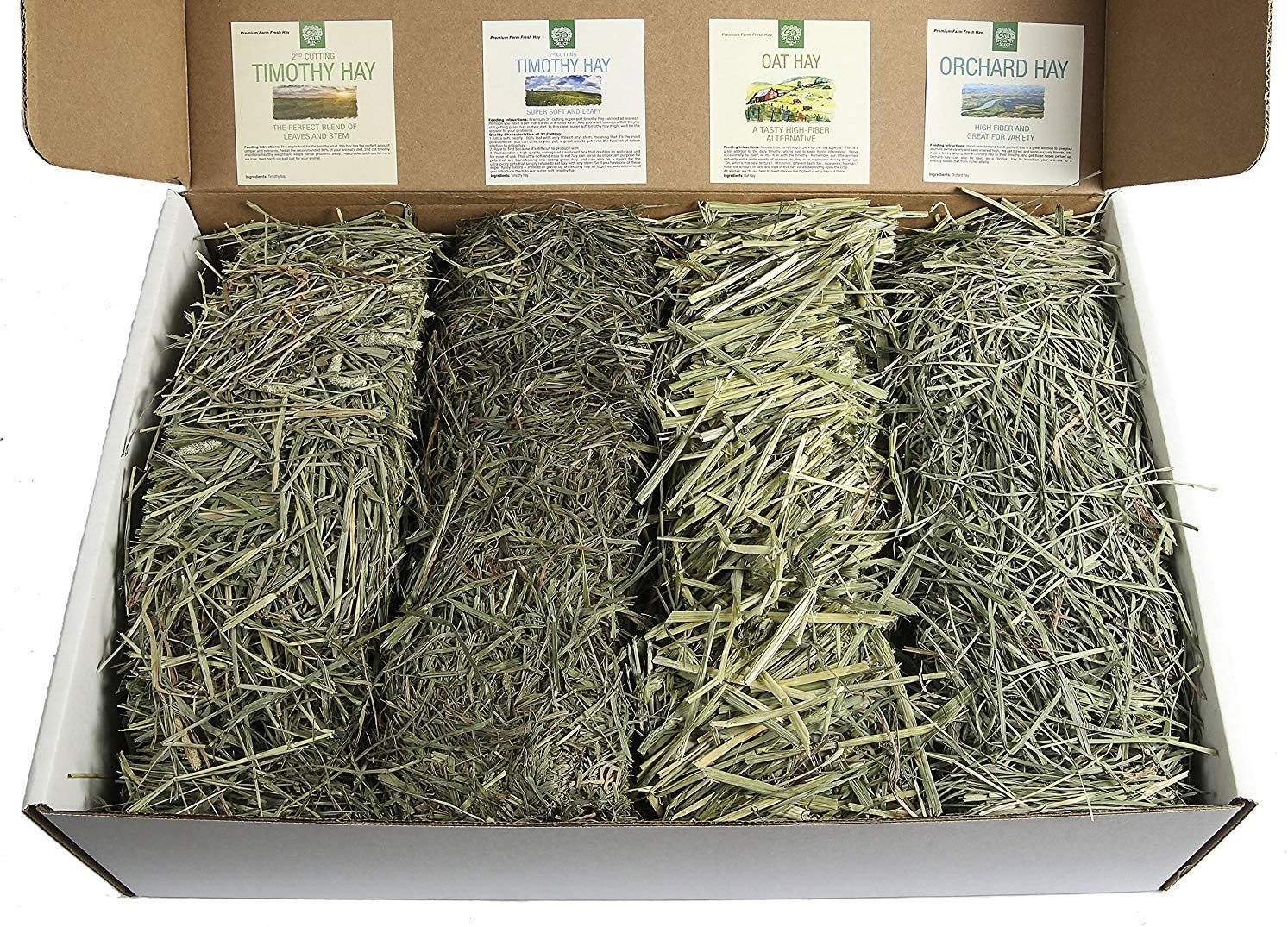 Small Pet Select-Sampler Box, 2Nd Cutting, 3Rd Cutting Timothy Hay, Oat Hay, & Orchard Hay