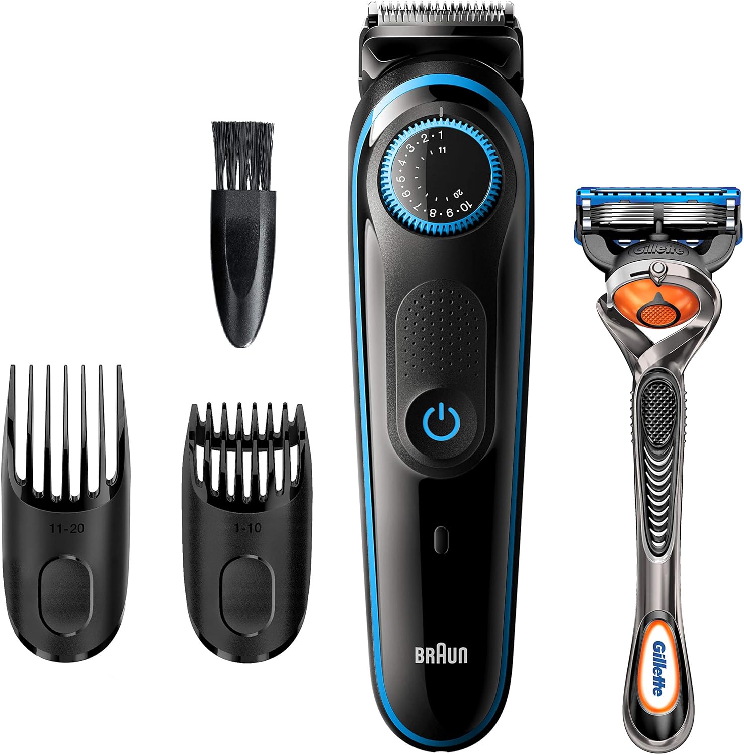 Braun Beard Trimmer Bt5240, Hair Clippers For Men, Cordless & Rechargeable With Gillette Proglide Razor