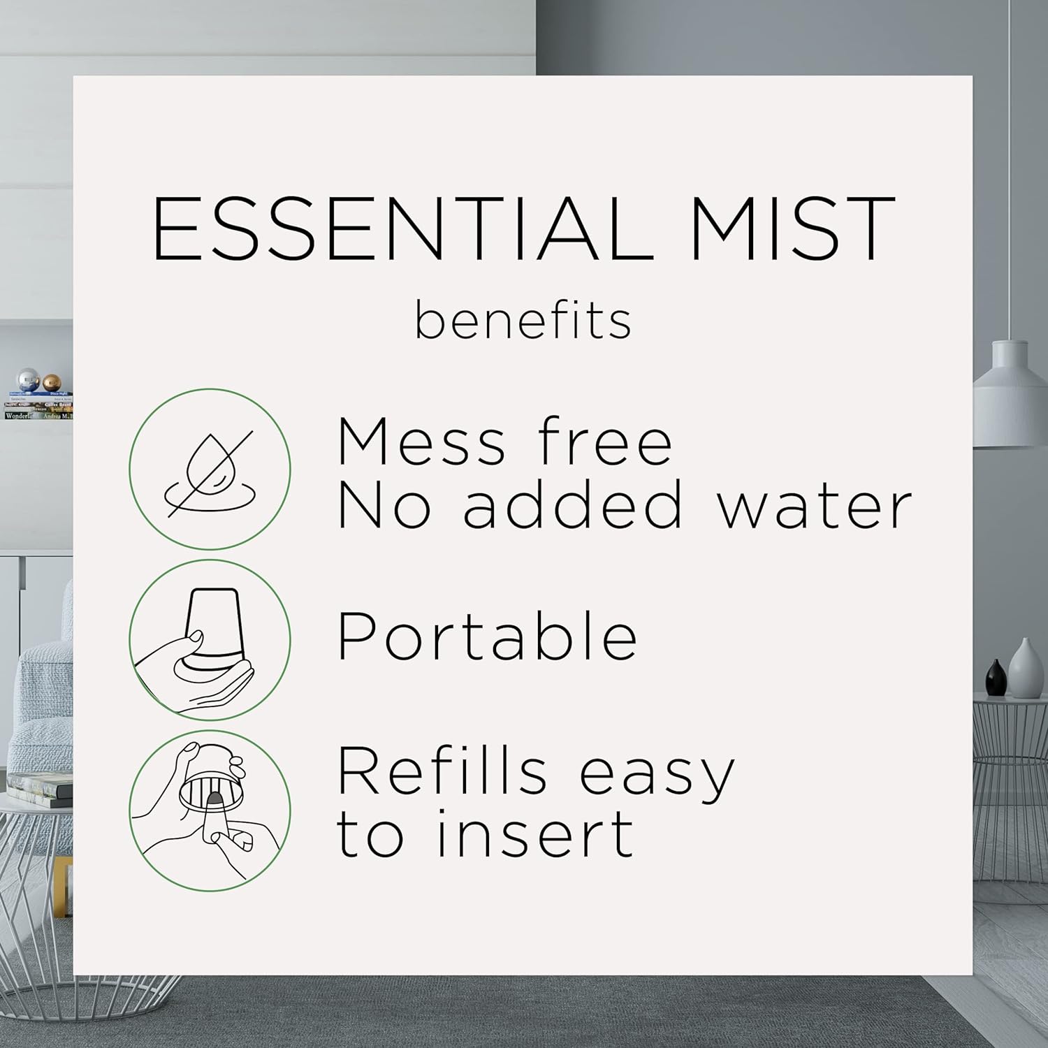 Air Wick Essential Mist Refill, 3ct, Fresh Waters, Air Freshener, Essential Oils : Everything Else