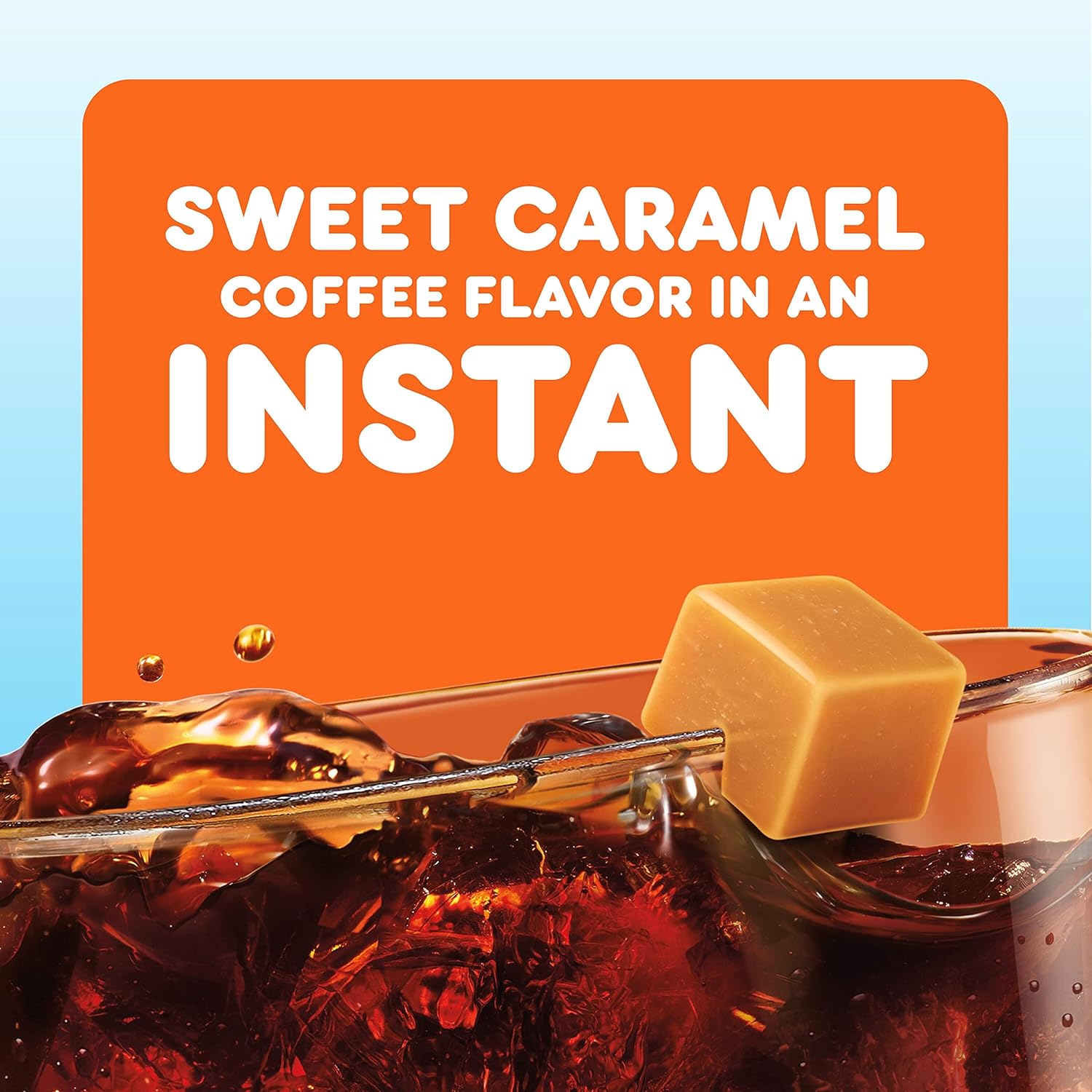 Dunkin' Cold Caramel Flavored Powdered Single Serve Instant Coffee Packs, 6 Count (Pack Of 12)