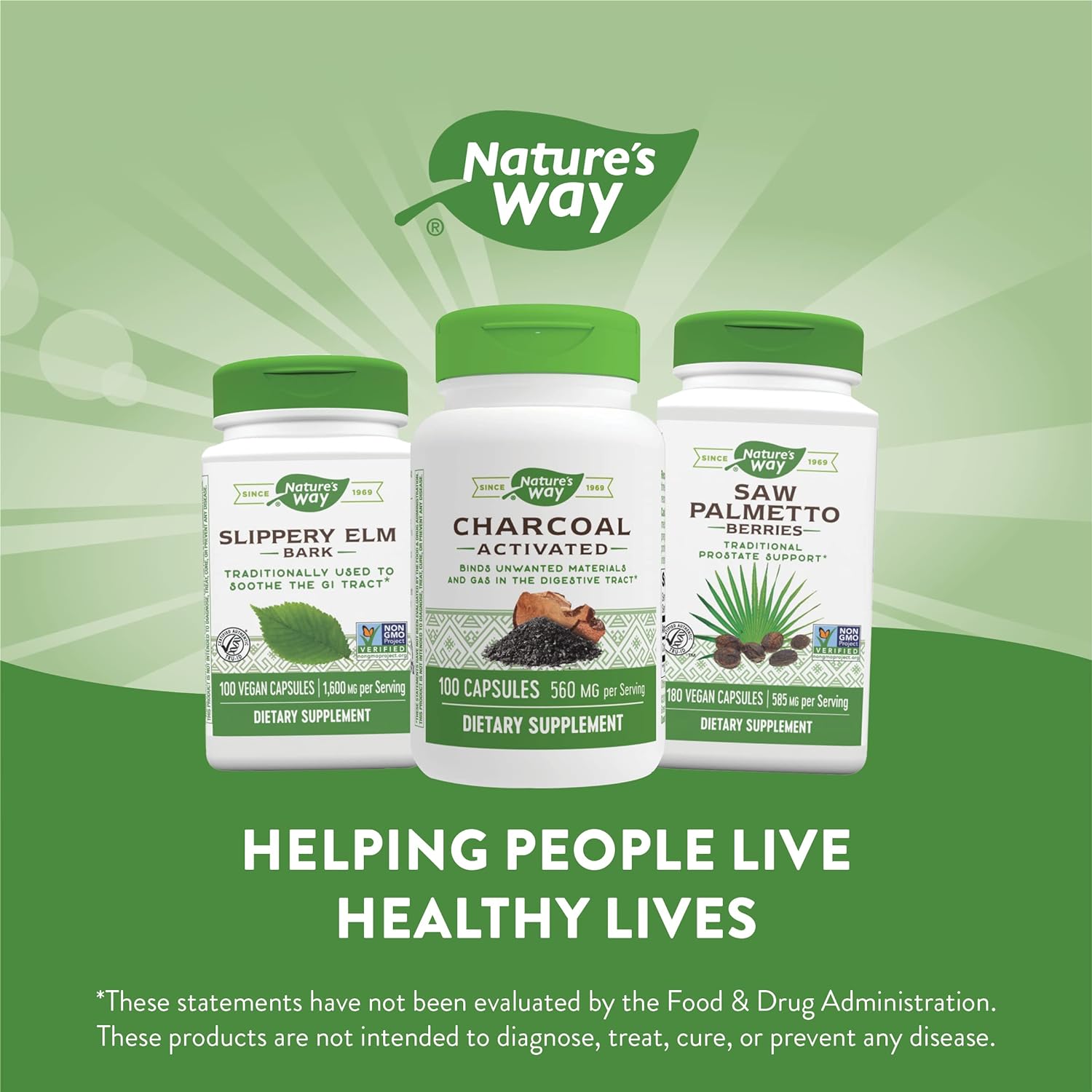 Nature's Way Activated Charcoal - Digestive Supplement - Active Charcoal Supplement - Binds Unwanted Materials & Gas in Digestive Tract* - Gluten Free - 100 Capsules