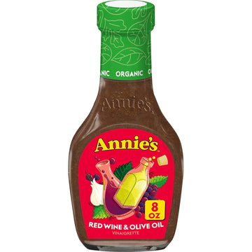 Annie'S Organic Red Wine & Olive Oil Vinaigrette Salad Dressing, Vegan, Non-Gmo, 8 Fl. Oz