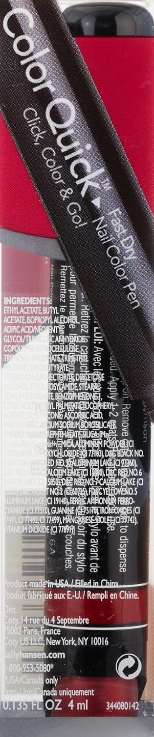 Sally Hansen Color Quick Nail Enamel - Crimson - 0.14 oz : Nail Polish : Beauty & Personal Care