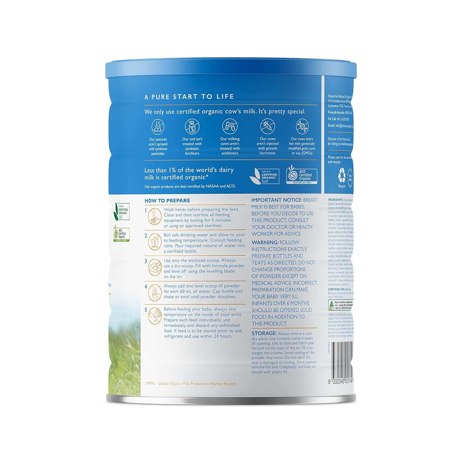 Bellamy's Organic, Step 1 Infant Formula, 0-6m : Everything Else
