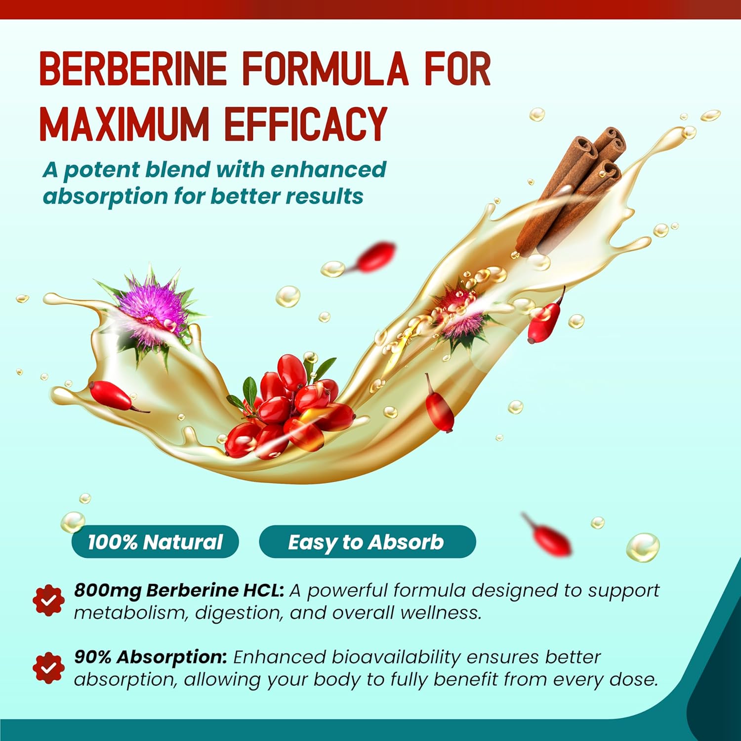 Harmovira Liposomal Berberine With Cinnamon & Milk Thistle – Advanced Formula – Supports Digestion, Heart Wellness & Liver Cleanse* – 2.0 Fl. Oz (60Ml) – Made In The Usa : Health & Household