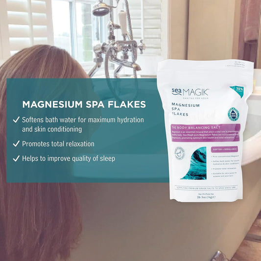 Magnesium Flakes For Bath - Hydrating, Suitable For All Skin Types, Great For Dry Skin, Eczema, And Psoriasis, Relaxing, Vegan, Cruelty Free (1Kg)