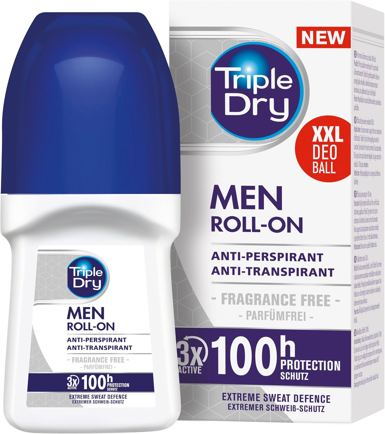 Triple Dry Men| Shield With Charcoal Anti-Perspirant Spray 150Ml | 72-Hour Protection Against Excessive Sweating | Fights Odour | Triple Active Formula | Clinically Proven | Male (Pack Of 2)