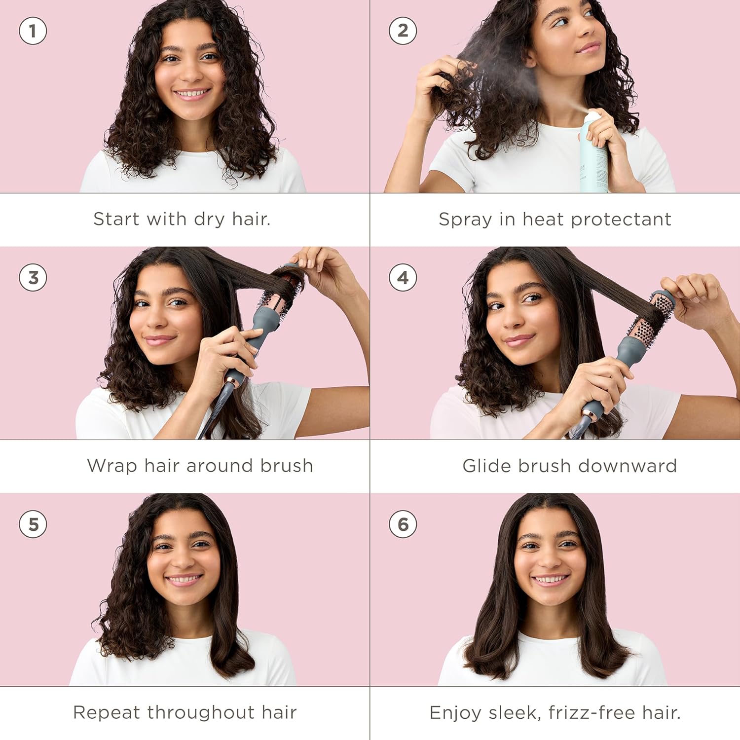 Hairtage Heated Curl Brush - 1.5 Inch Thermal Round Brush For Smooth & Frizz-Free Hair - 10 Minute Blowout - Effortless Curls - Refresh Your Look -Ceramic Tourmaline Ion Technology - Up To 400 Degrees : Beauty & Personal Care