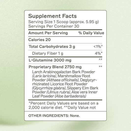 Amy Myers Md Leaky Gut Revive Powder For Leaky Gut Repair -L Glutamine, Slippery Elm -Supports Constipation, Diarrhea, Bloating, Heartburn, Sibo -Licorice & Marshmallow Root - Unflavoured-6.30 Oz
