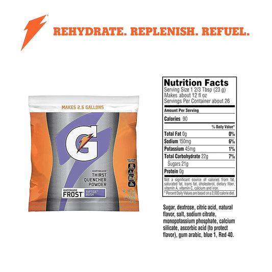 Gatorade Powder Bag Riptide Rush, 1.31 Pound (Pack Of 32)