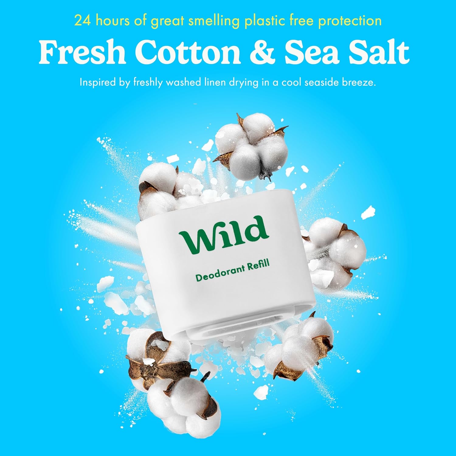 Wild - Natural Refillable Deodorant - Jasmine & Mandarin Blossom Refill Duo Pack - Vegan & Eco-Friendly - Aluminium Free - Long Lasting Protection - Natural Ingredients - 2 Pack of 40g Refills : Amazon.co.uk: Beauty
