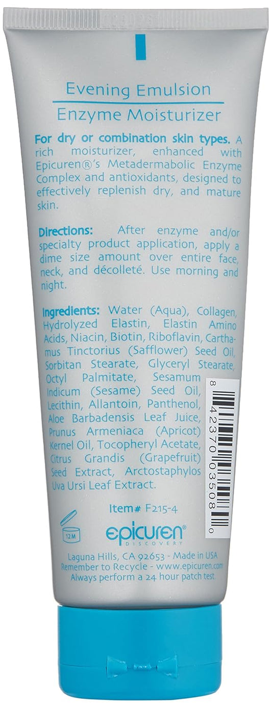 Epicuren Discovery Evening Emulsion Enzyme Moisturizer, 4 Oz. : Beauty & Personal Care