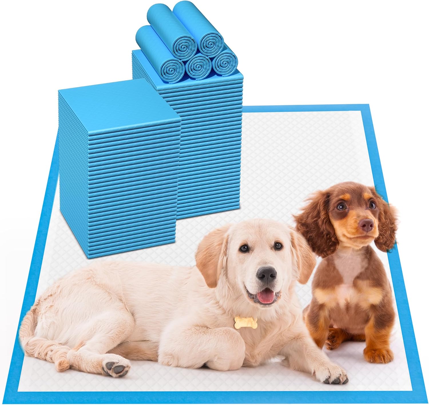 Bulubaky Upgrade Leak-Proof Pet Training And Puppy Pads, Jumbo 36"X36" Pee Pads For Dogs With Thicken Polymer Heavy Absorbency, Quick Dry Disposable Pee Pads For Cats Dogs Rabbit Parrots