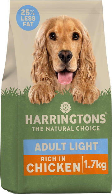 Harringtons Complete Light Dry Adult Dog Food Chicken & Rice 7kg (Pack of 4) - Made with All Natural Ingredients?HARRLIGHTC-C1.7